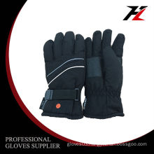 Thinsulate Lined Waterproof Microfiber Black Winter Ski Gloves